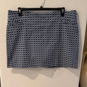 Attyre Navy & White Geometric Mini Skort